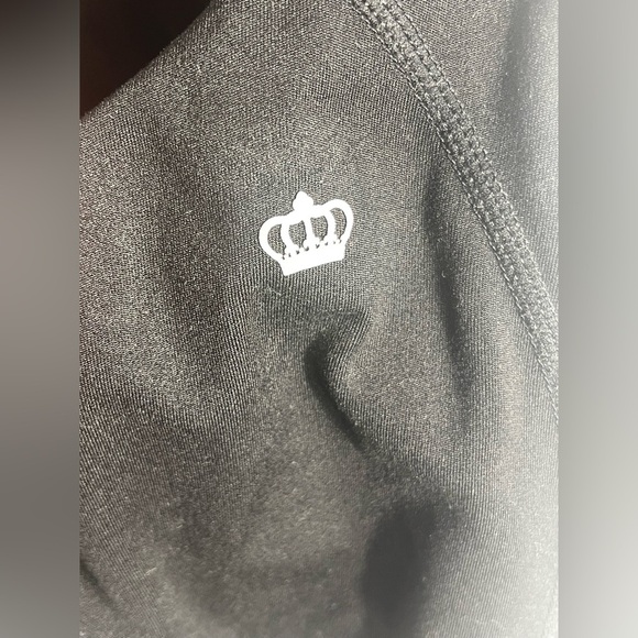 Juicy Couture Sport Black Racerback Sports Bra Crown Logo Size L - Picture 6 of 8